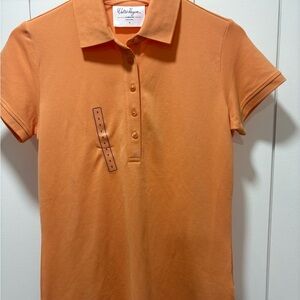 Walter Hagen Orange Button Down Polo Shirt size small new with tags